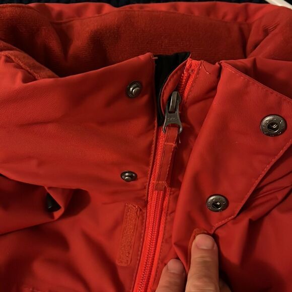 Quechua Decathalon red orange men’s hooded hiking trail waterproof jacket XL - Picture 7 of 9